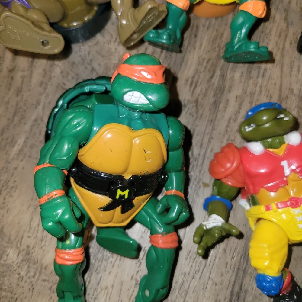 VTG TMNT Teenage Mutant Ninja Turtles Mixed Figure Lot of 12 .. 90s